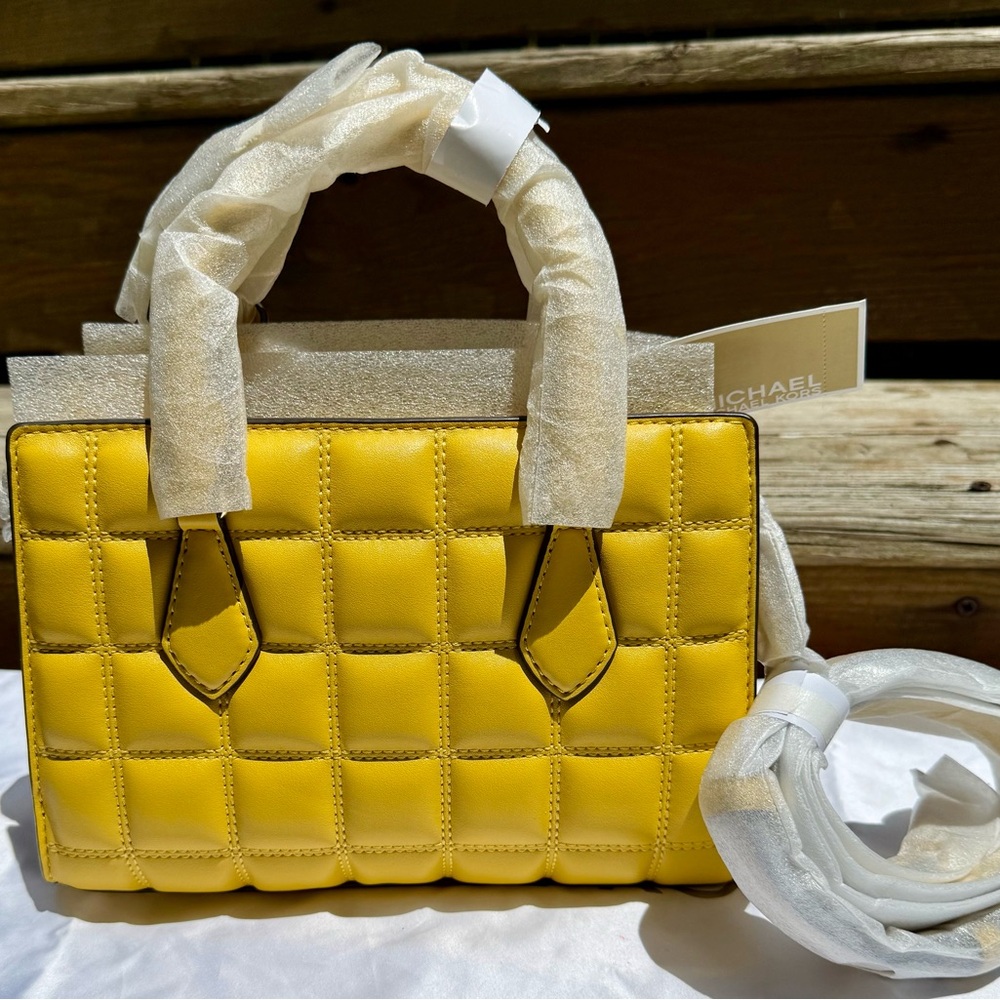 Michael Kors Yellow Satchel - Picture 2 of 11